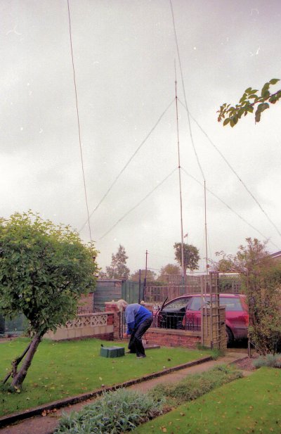 Ken Lancaster and his aerials in May 2008